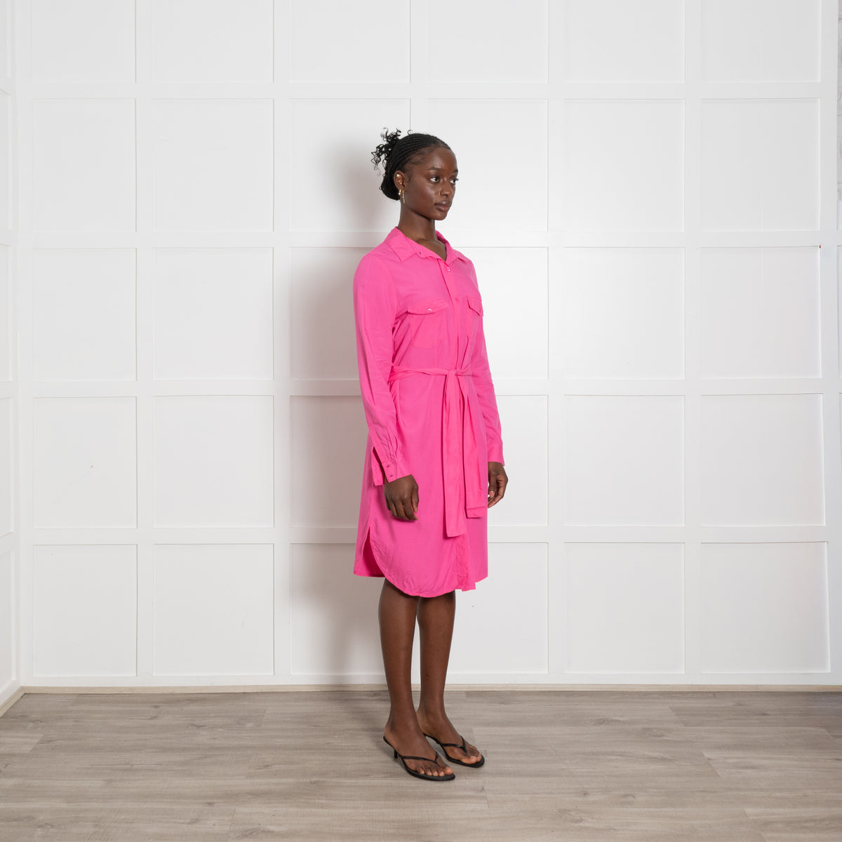 Melissa Odabash Pink Shirt Dress