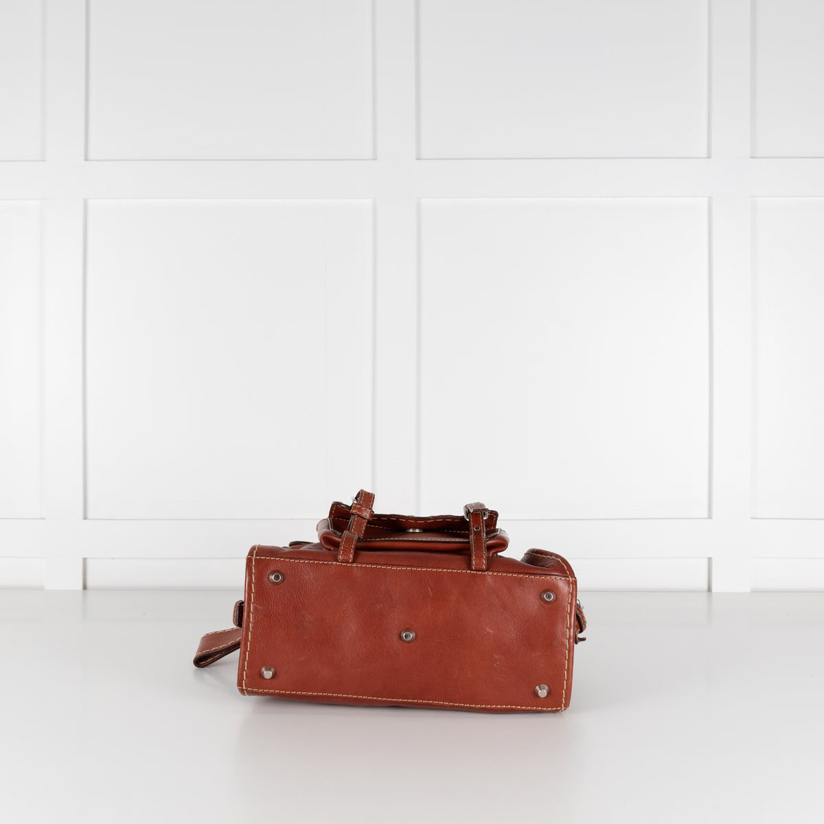 Chloe Brown Edith Leather Satchel Bag