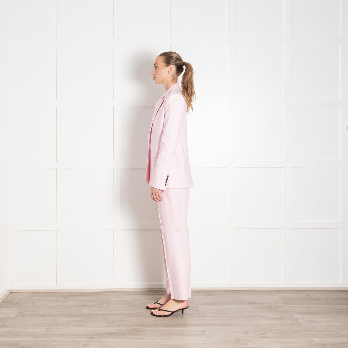 Me + Em Pale Pink Woven Blazer