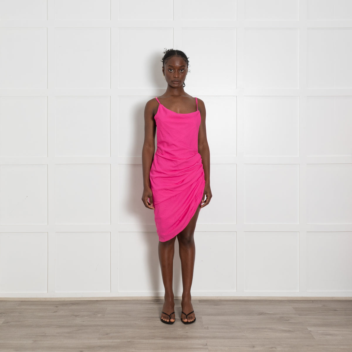 Jacquemus Pink Dress With Shoulder And Back Strap