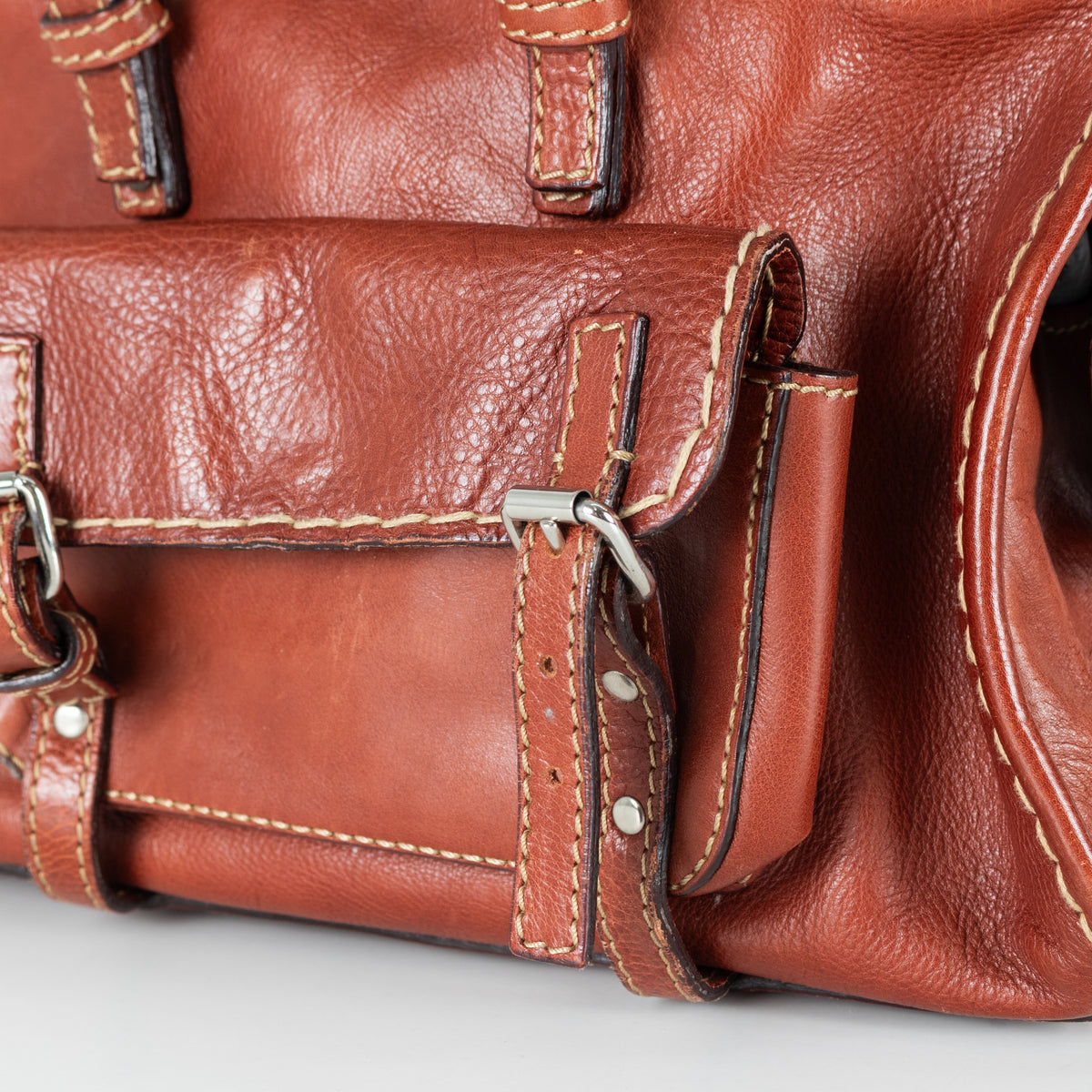 Chloe Brown Edith Leather Satchel Bag