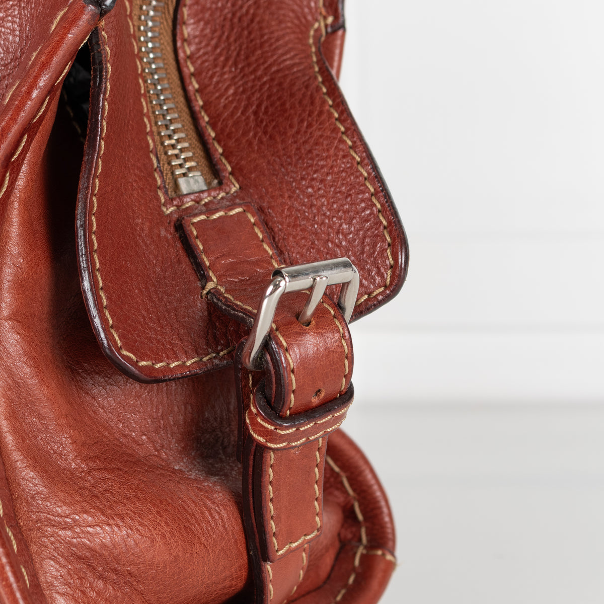 Chloe Brown Edith Leather Satchel Bag