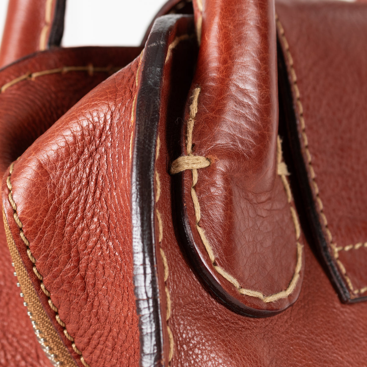 Chloe Brown Edith Leather Satchel Bag