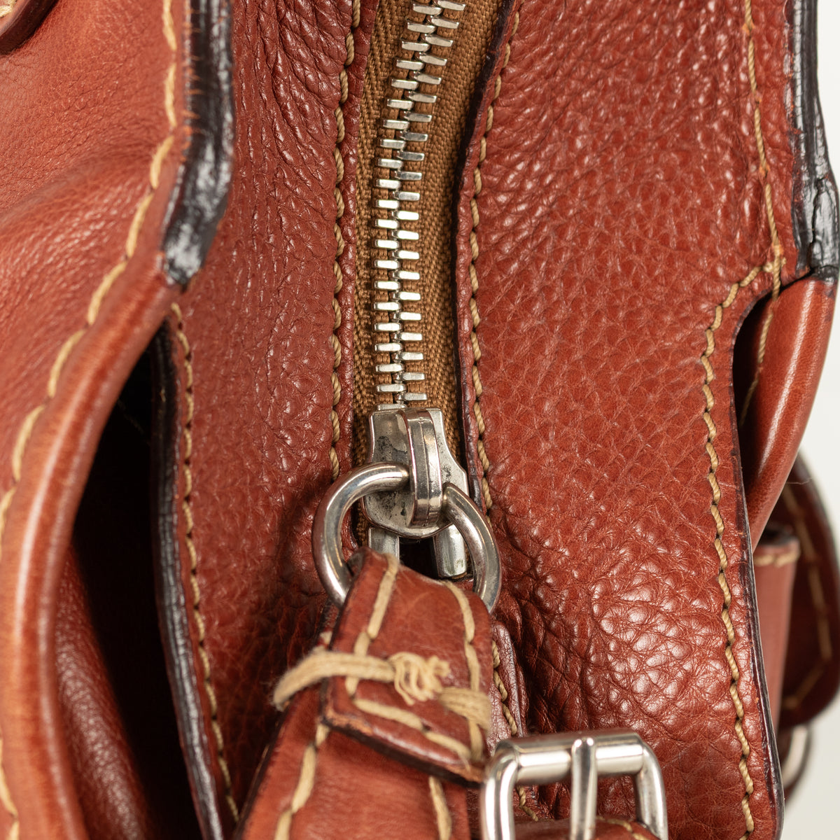 Chloe Brown Edith Leather Satchel Bag