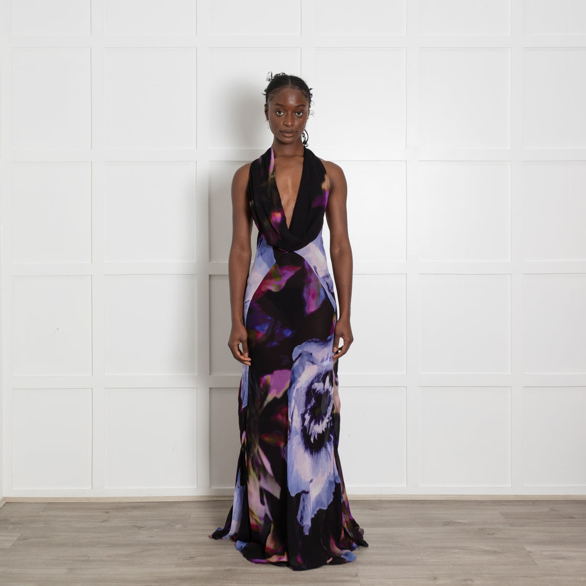 Rat & Boa Black And Purple Tie Dye Maxi Dress