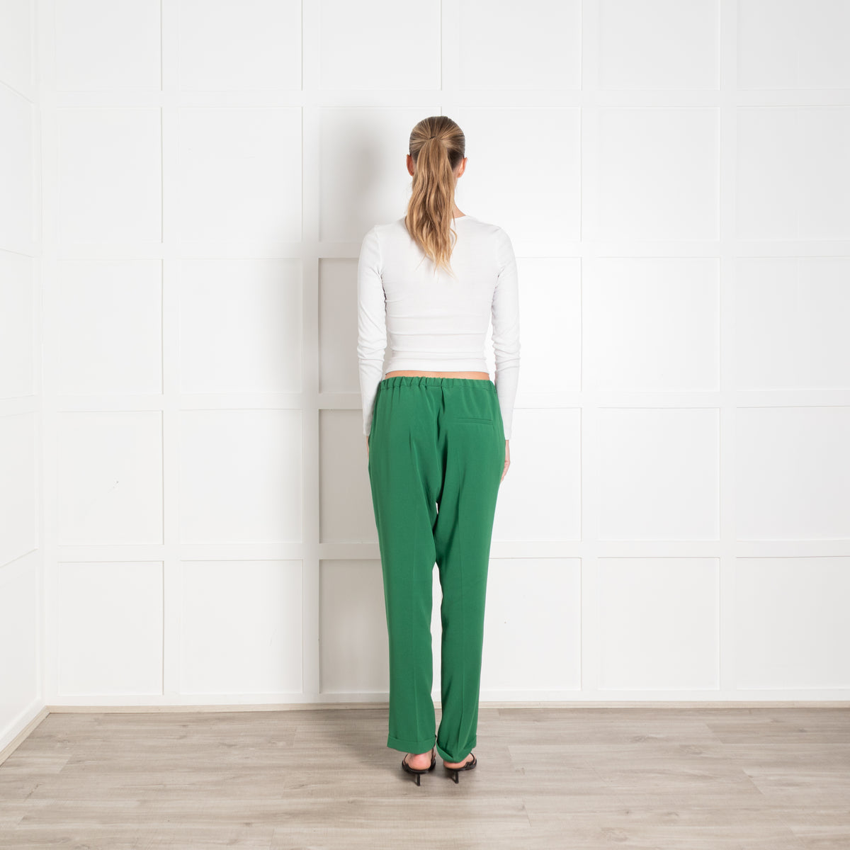 Alberto Biani Green Elasticated Waist Trousers
