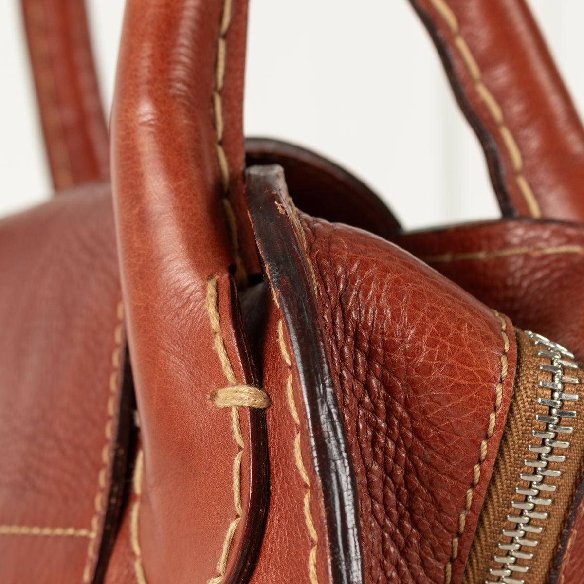 Chloe Brown Edith Leather Satchel Bag