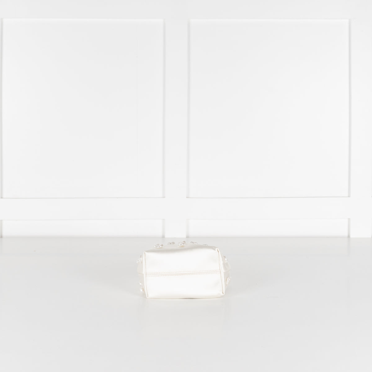Stine Goya Cream Satin Pearl Embellished Mini Bag