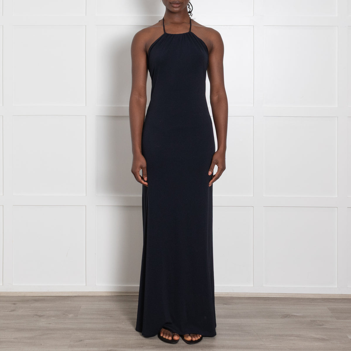 Laundry By Shelli Segal Black Halterneck Maxi Dress