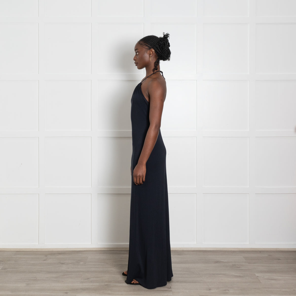 Laundry By Shelli Segal Black Halterneck Maxi Dress