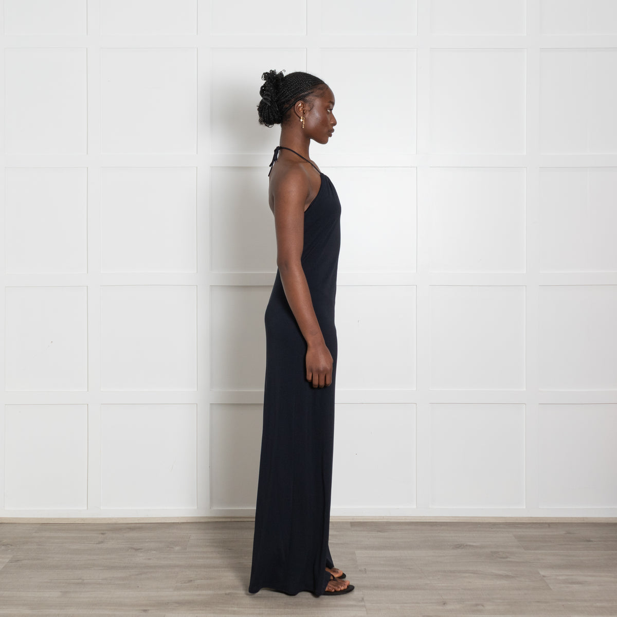 Laundry By Shelli Segal Black Halterneck Maxi Dress