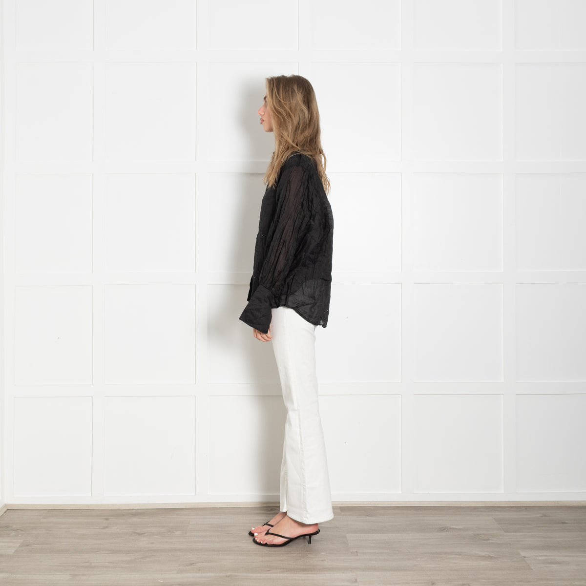 Lu Ciee Black Ramie Eloise Shirt