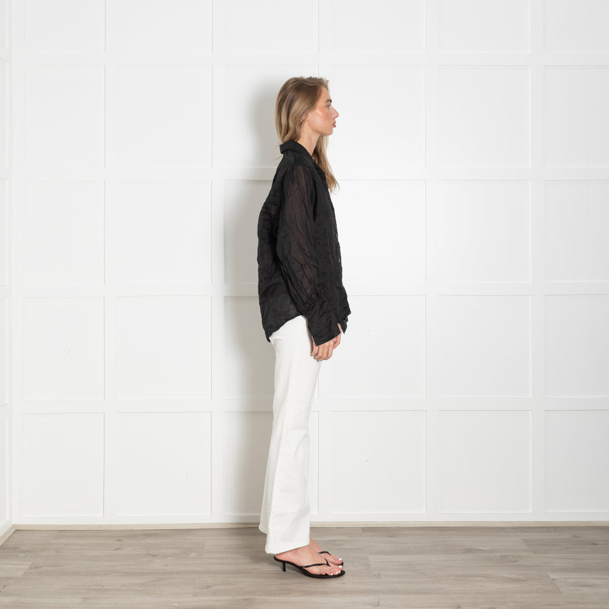Lu Ciee Black Ramie Eloise Shirt