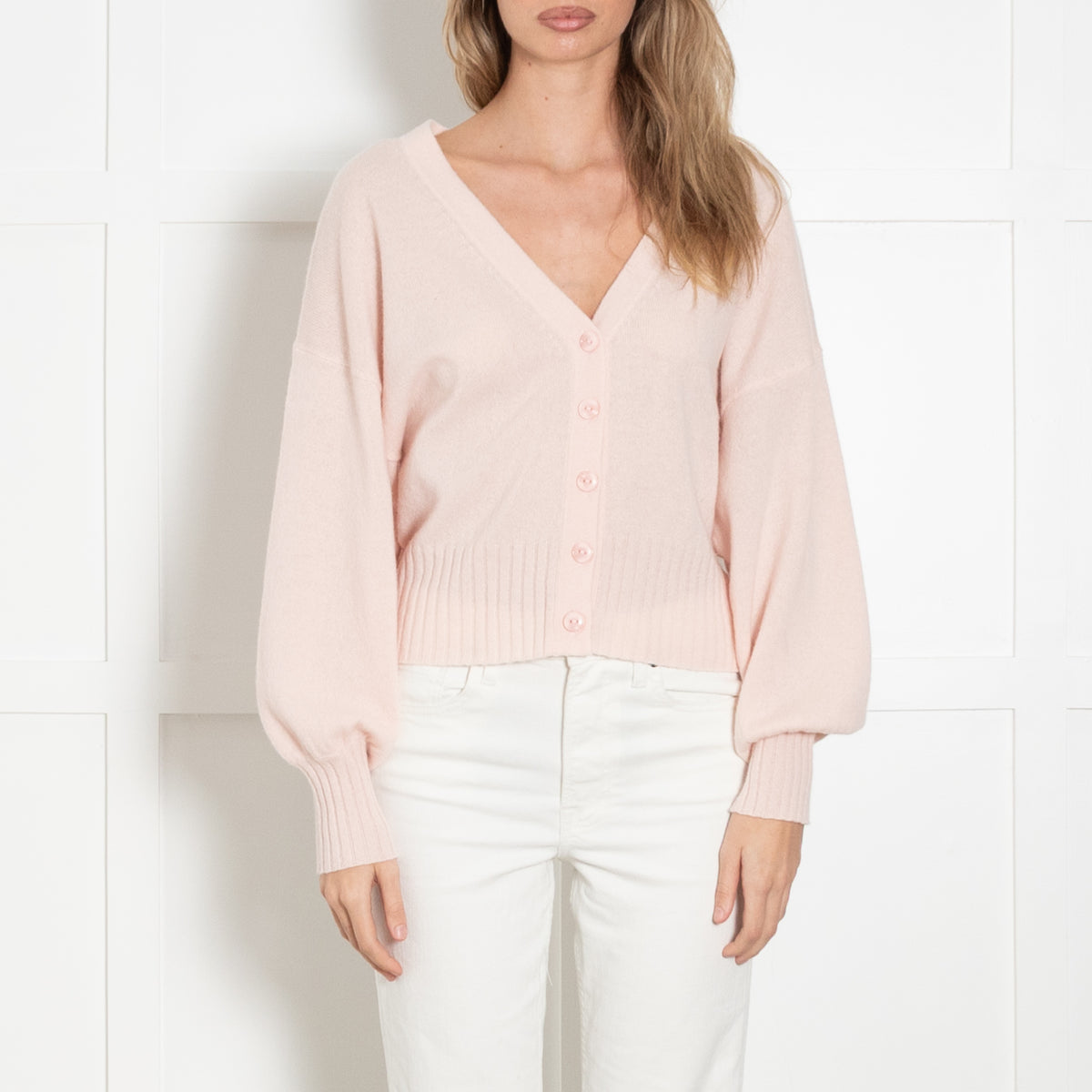 Mos Mosh Baby Pink Wool Blend Cardigan
