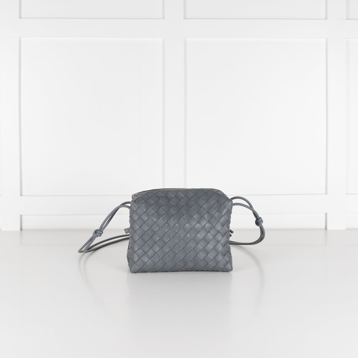 Bottega Veneta Grey Intrecciato Leather Loop Small Bag