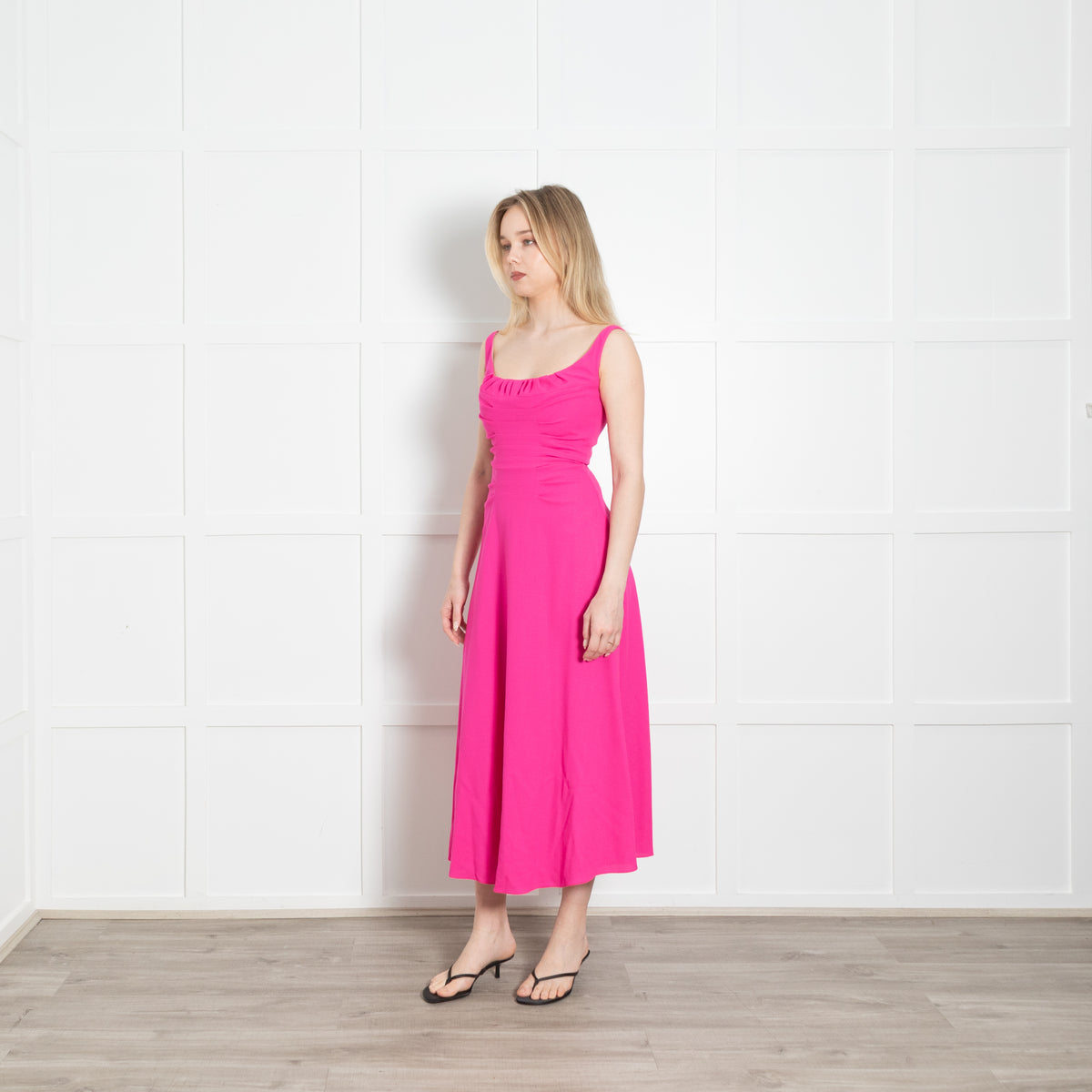 Emilia Wickstead Hot Pink Sleeveless Occasion Dress