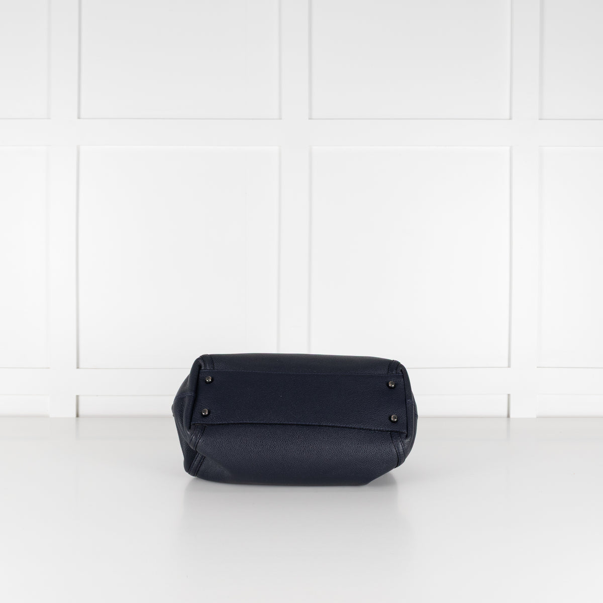 Coach Navy Edie Leather Tote Bag