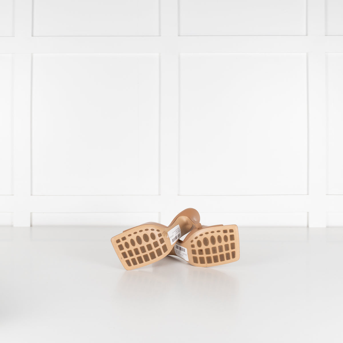 Bottega Veneta Tan Leather Heeled Square Mules