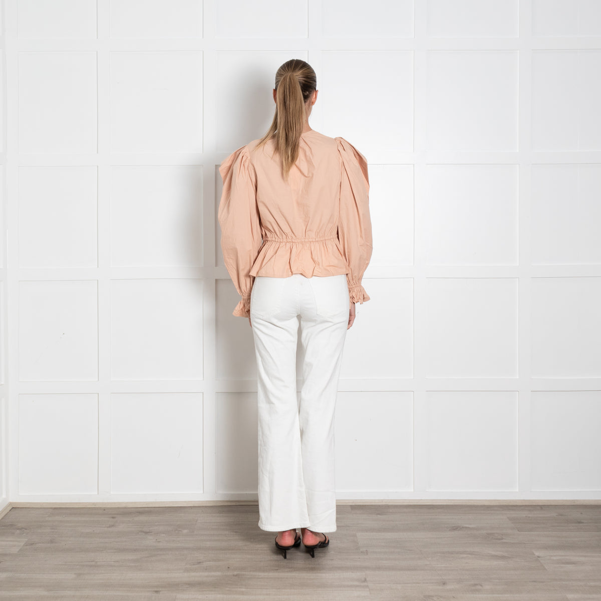 Ulla Johnson Blush Drawstring Long Sleeve Blouse