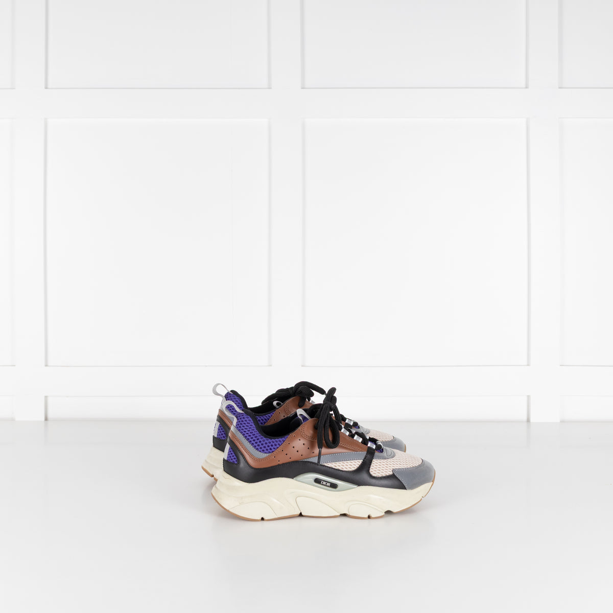 Christian Dior Cream Brown Blue B22 Trainers