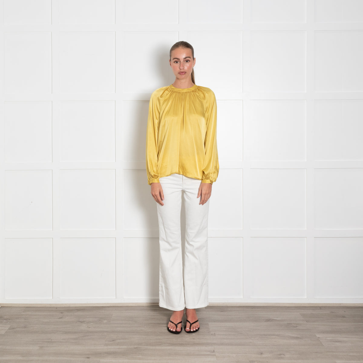 Lily and Lionel Tie Back Yellow Blouse