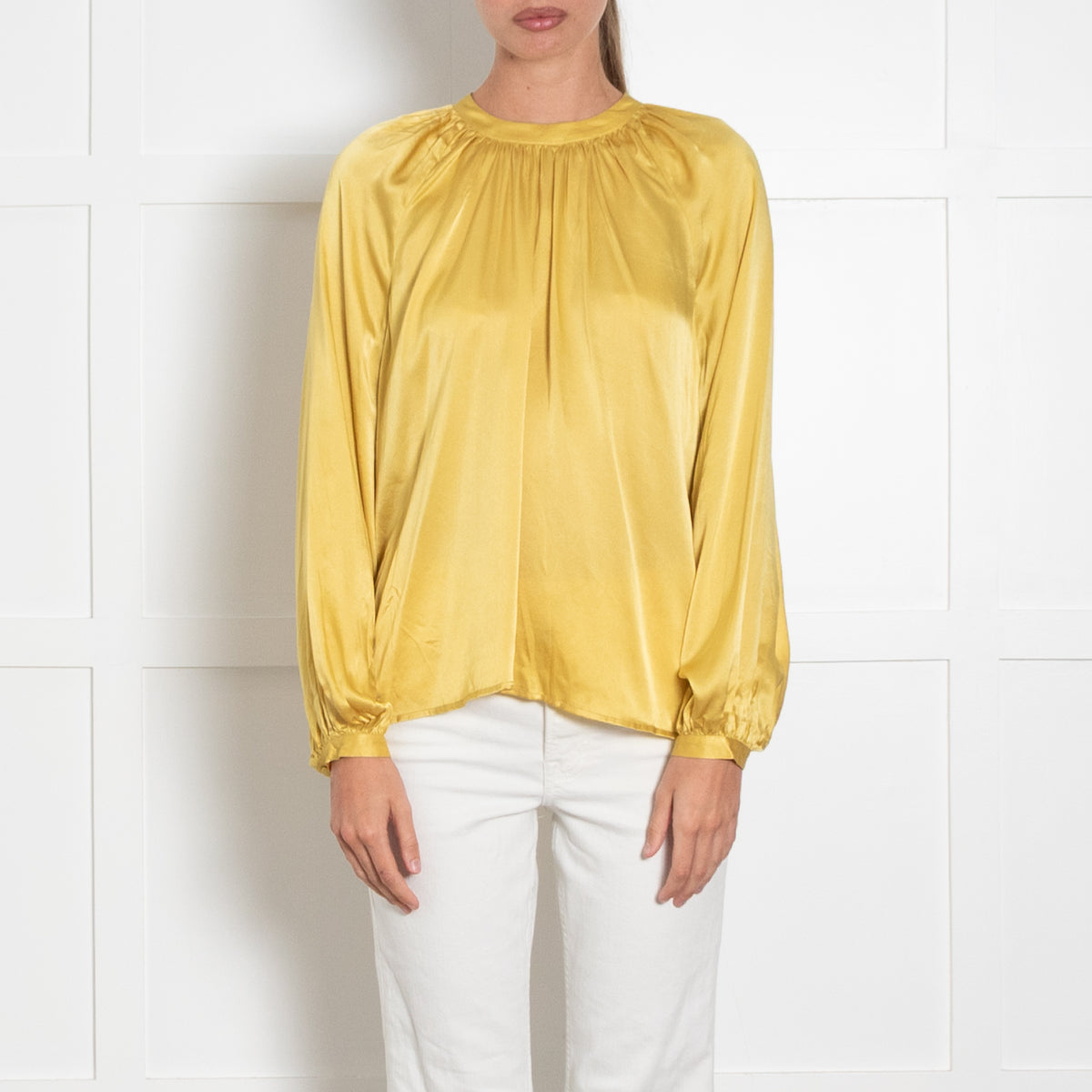 Lily and Lionel Tie Back Yellow Blouse