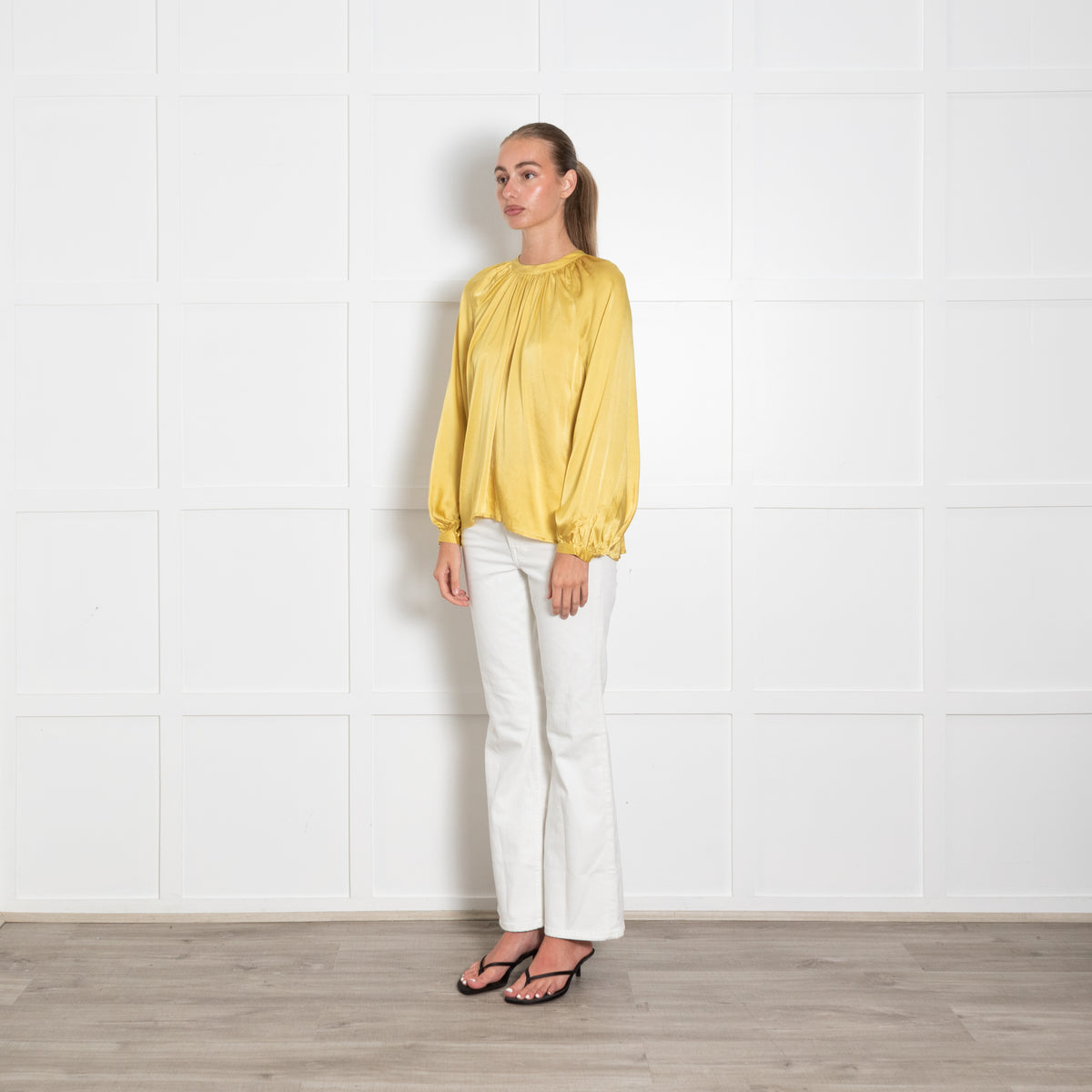 Lily and Lionel Tie Back Yellow Blouse