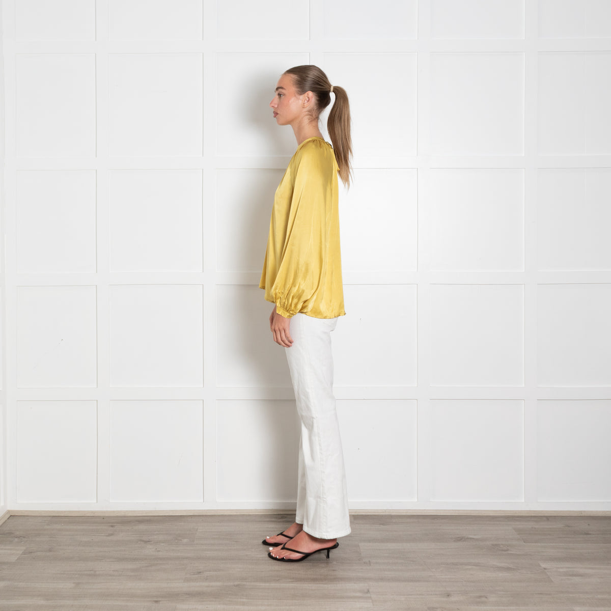 Lily and Lionel Tie Back Yellow Blouse