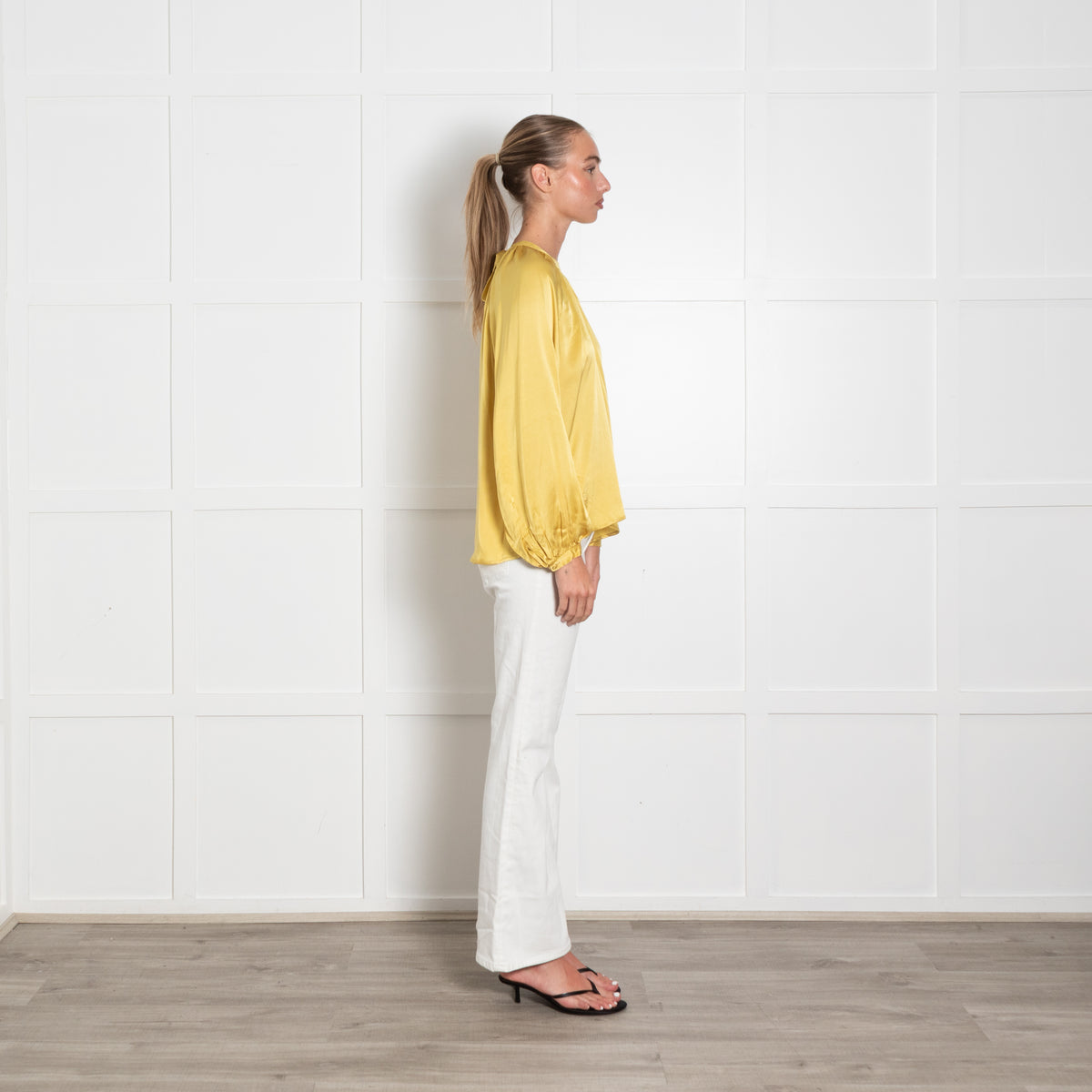 Lily and Lionel Tie Back Yellow Blouse