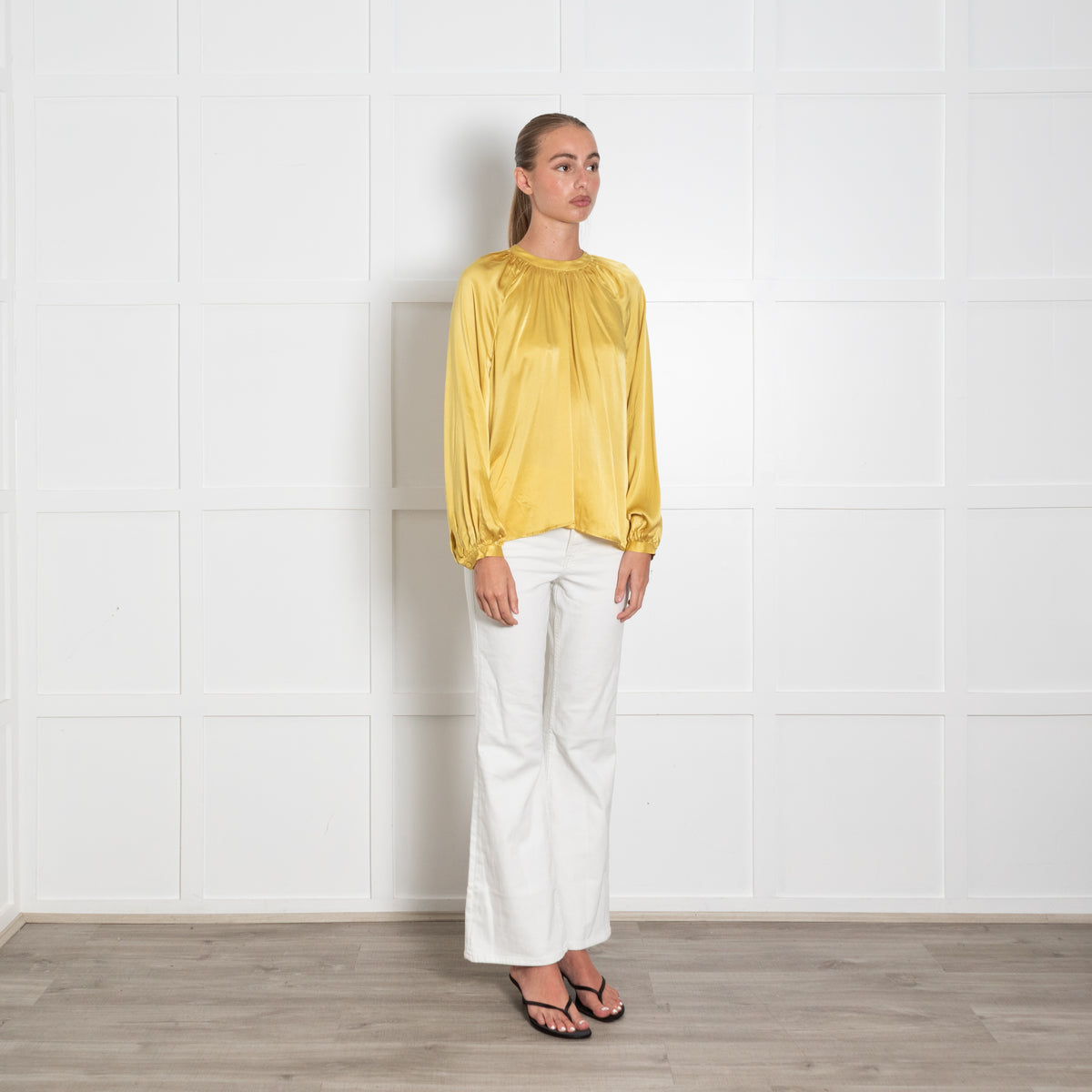 Lily and Lionel Tie Back Yellow Blouse