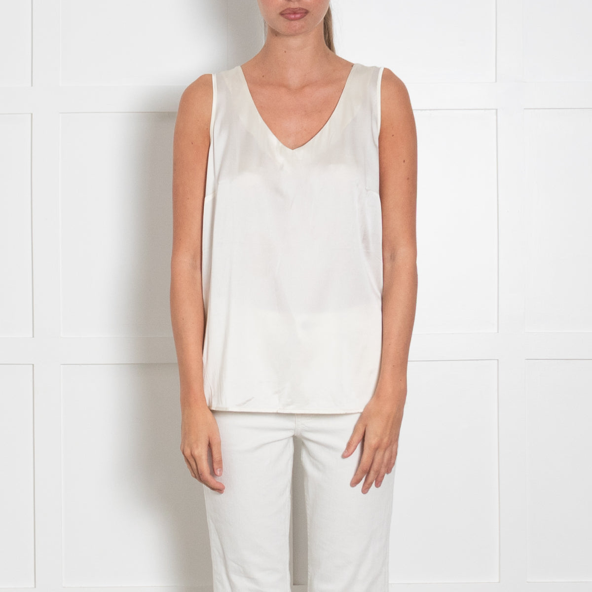 Falconeri Cream Silk Camisole Top