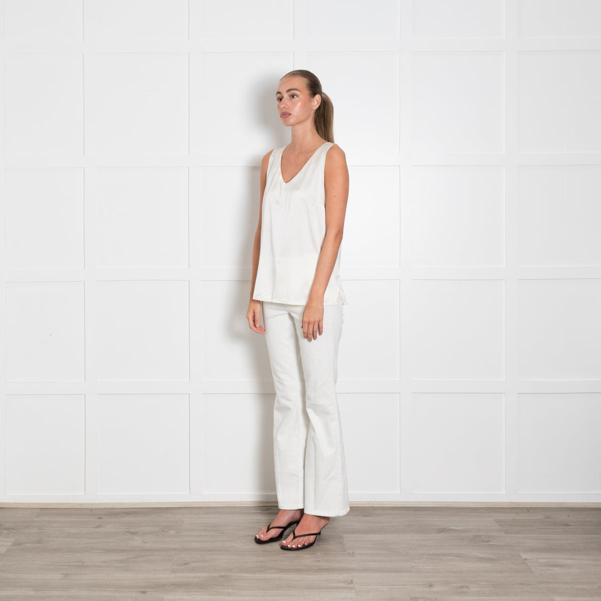 Falconeri Cream Silk Camisole Top