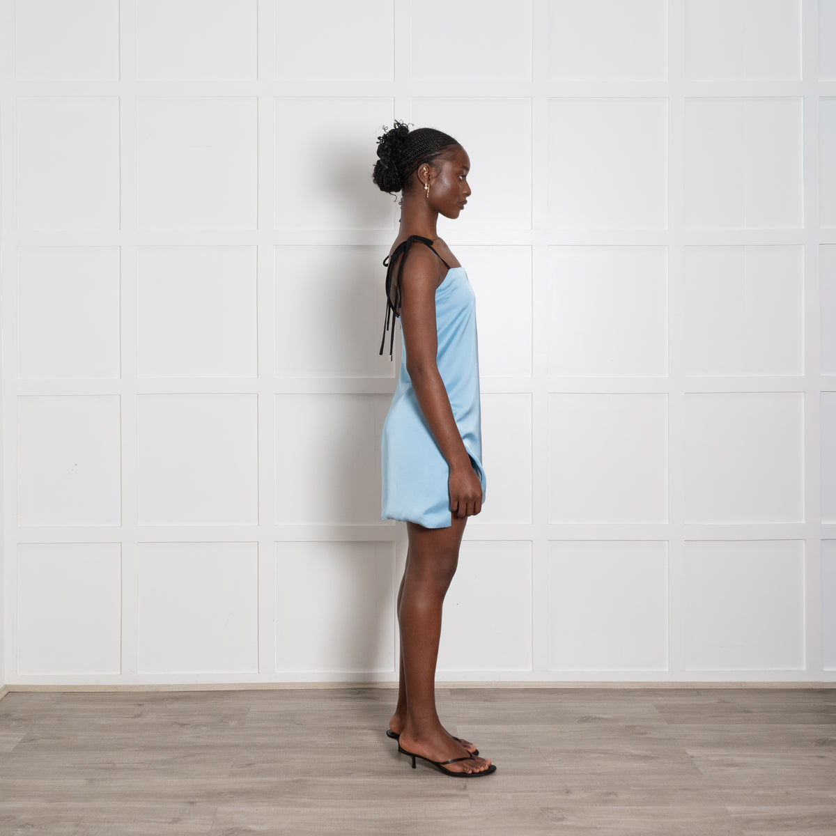 The Attico Blue Mini Dress Tie Strap