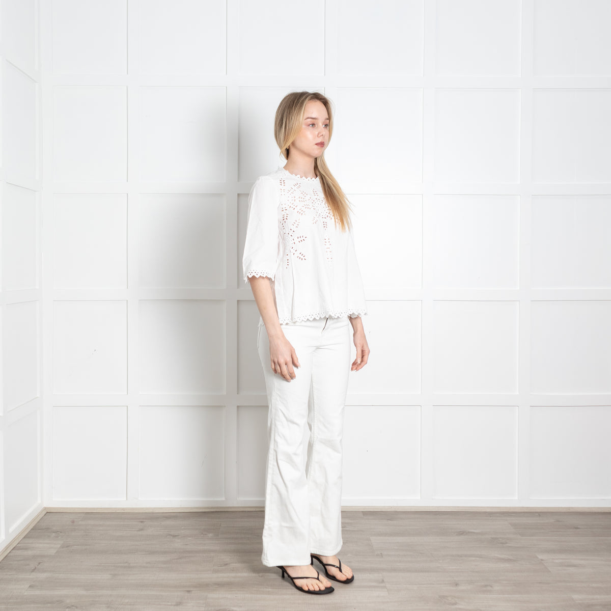 Isabel Marant Etoile White Cotton Embroidered Top