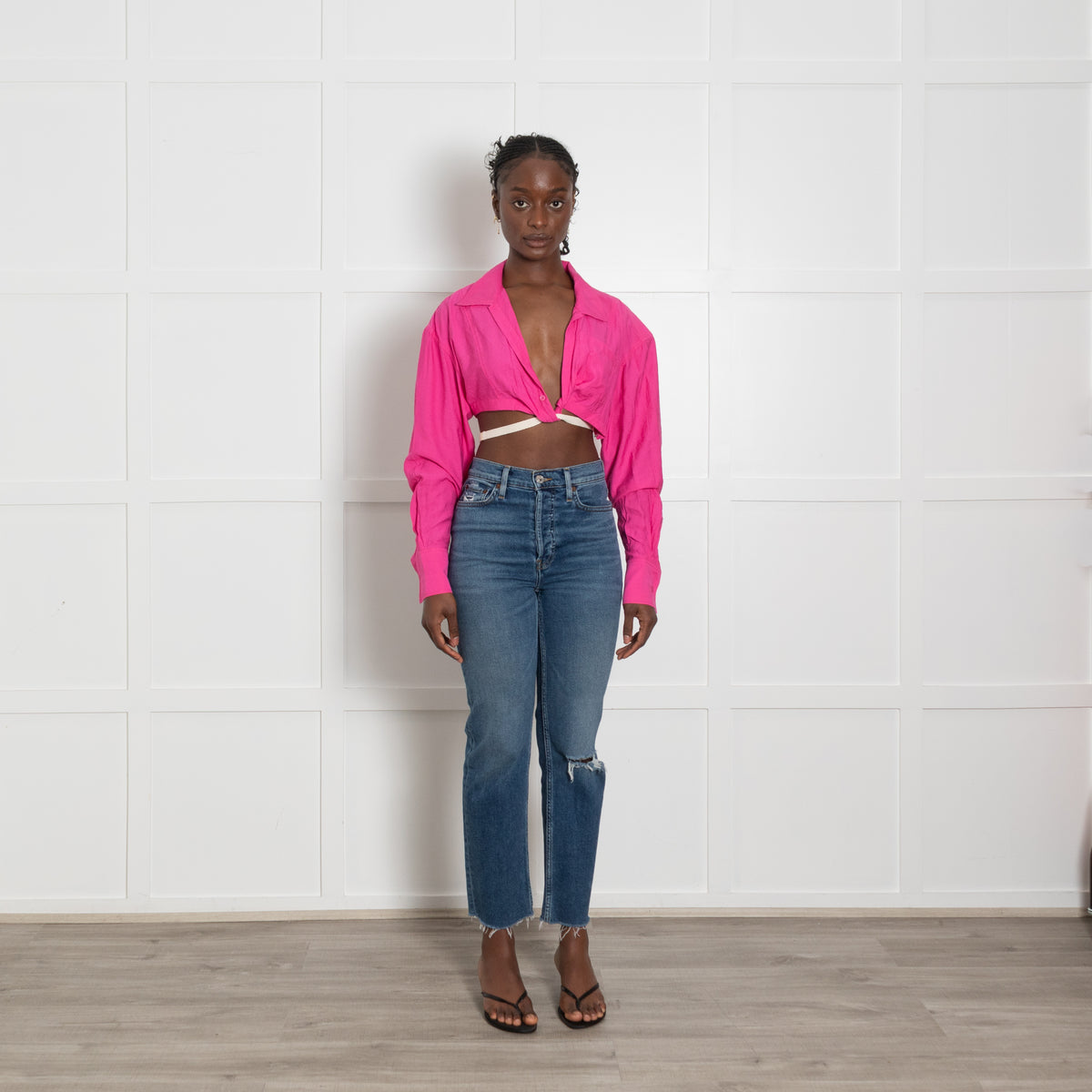 Jacquemus Pink Cropped Shirt