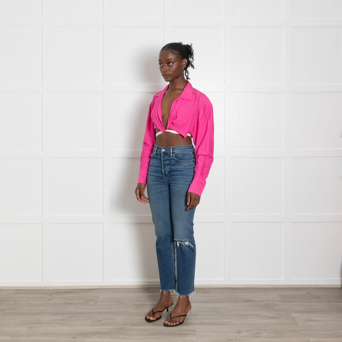Jacquemus Pink Cropped Shirt