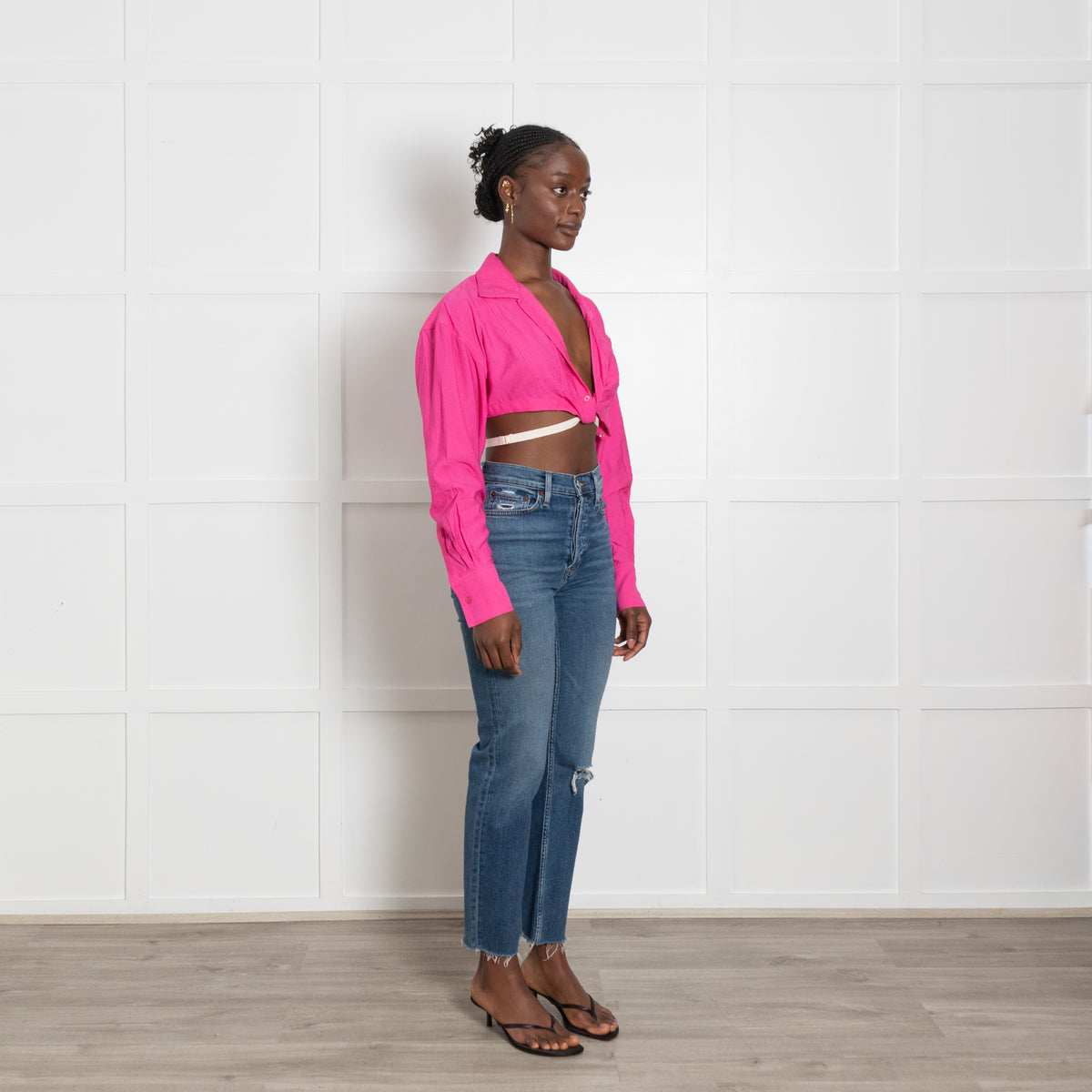 Jacquemus Pink Cropped Shirt