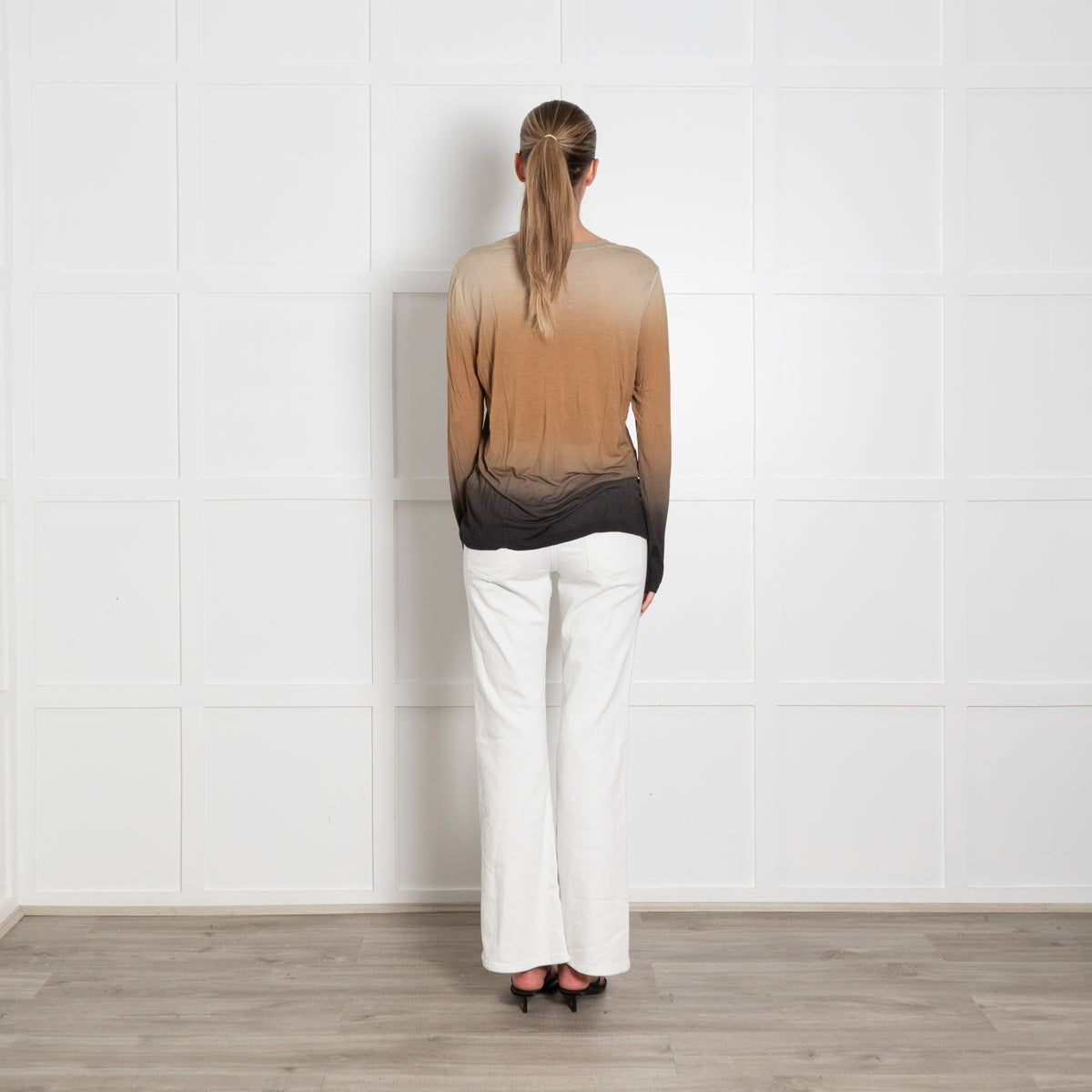 Vince Brown Ombre Long Sleeve T Shirt
