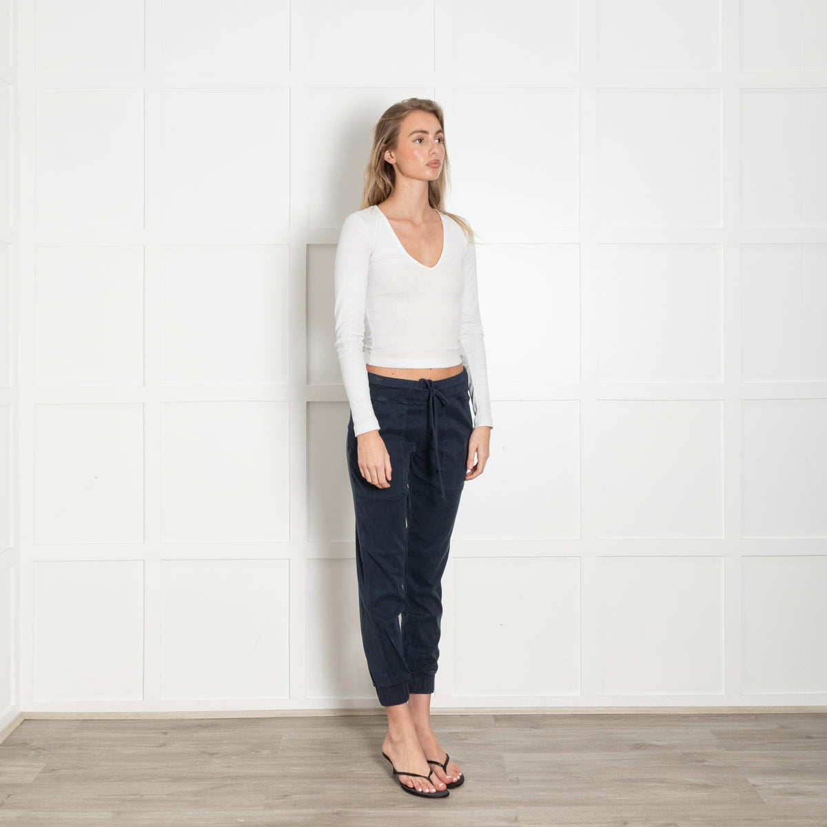 Bella Dahl Navy Pocket Cuffed Jogger