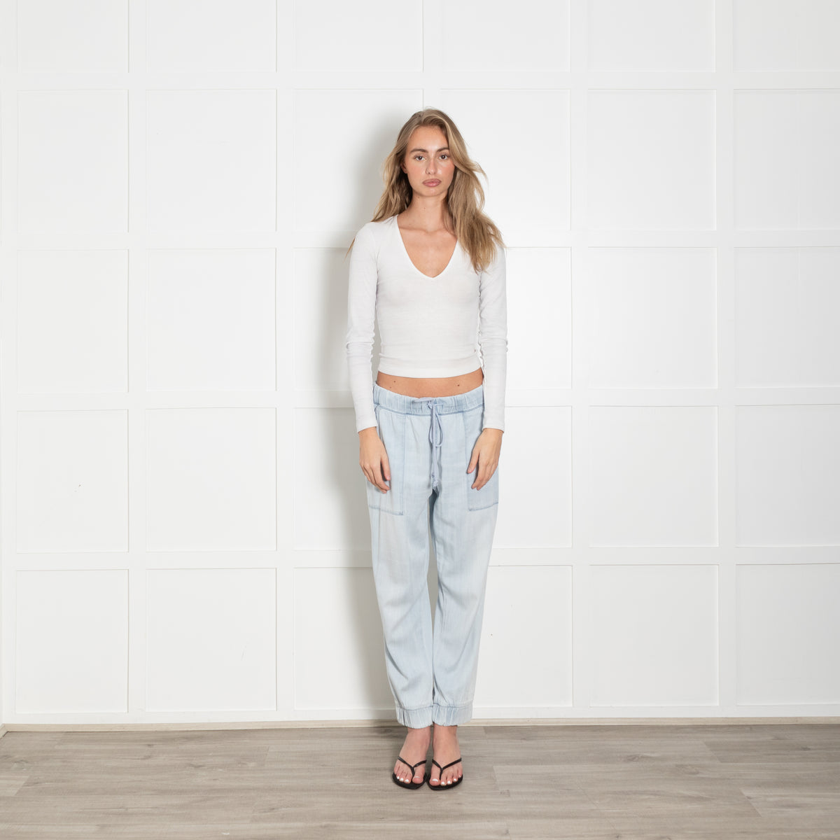Bella Dahl Pale Blue Pocket Cuffed Jogger