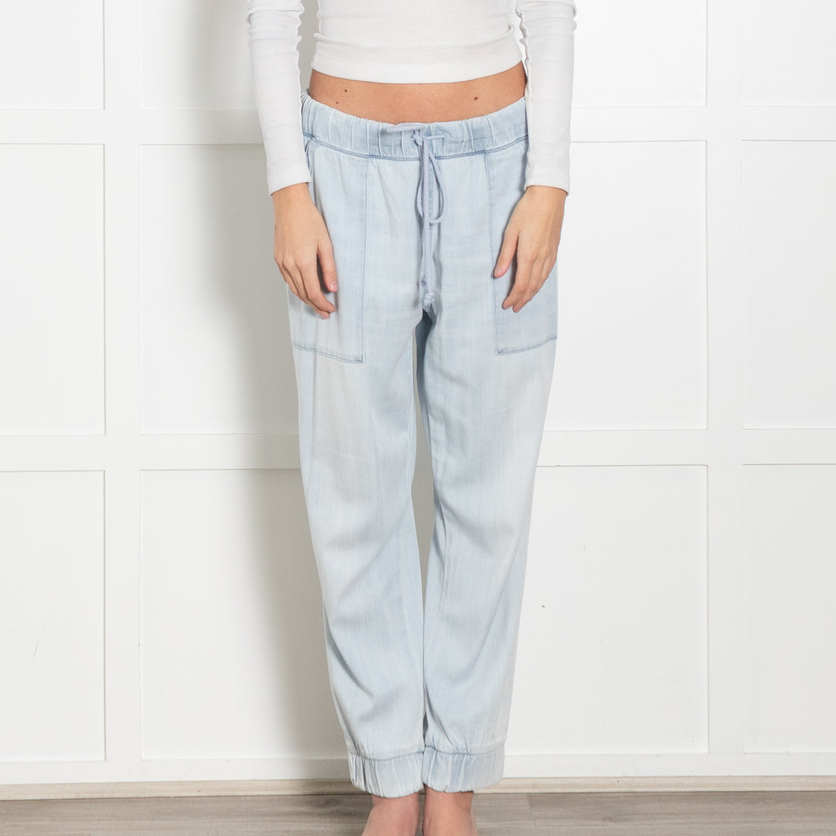 Bella Dahl Pale Blue Pocket Cuffed Jogger