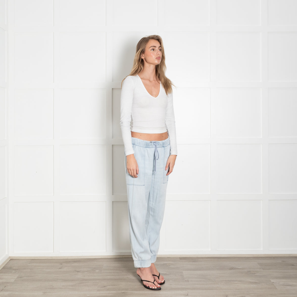 Bella Dahl Pale Blue Pocket Cuffed Jogger