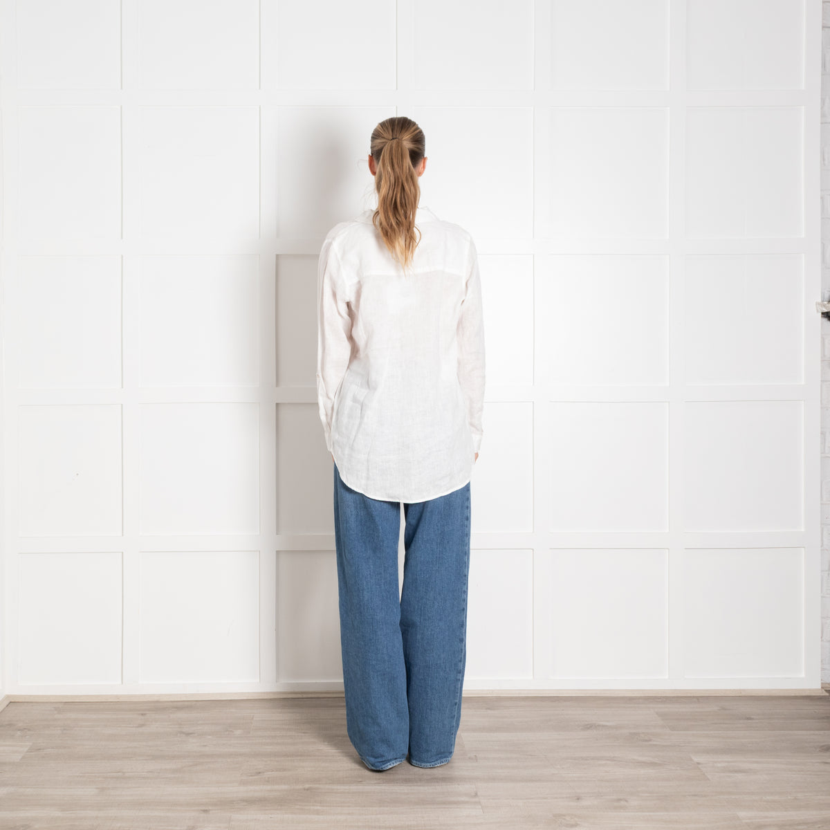 Sigrid Olsen White Linen Button Up Shirt