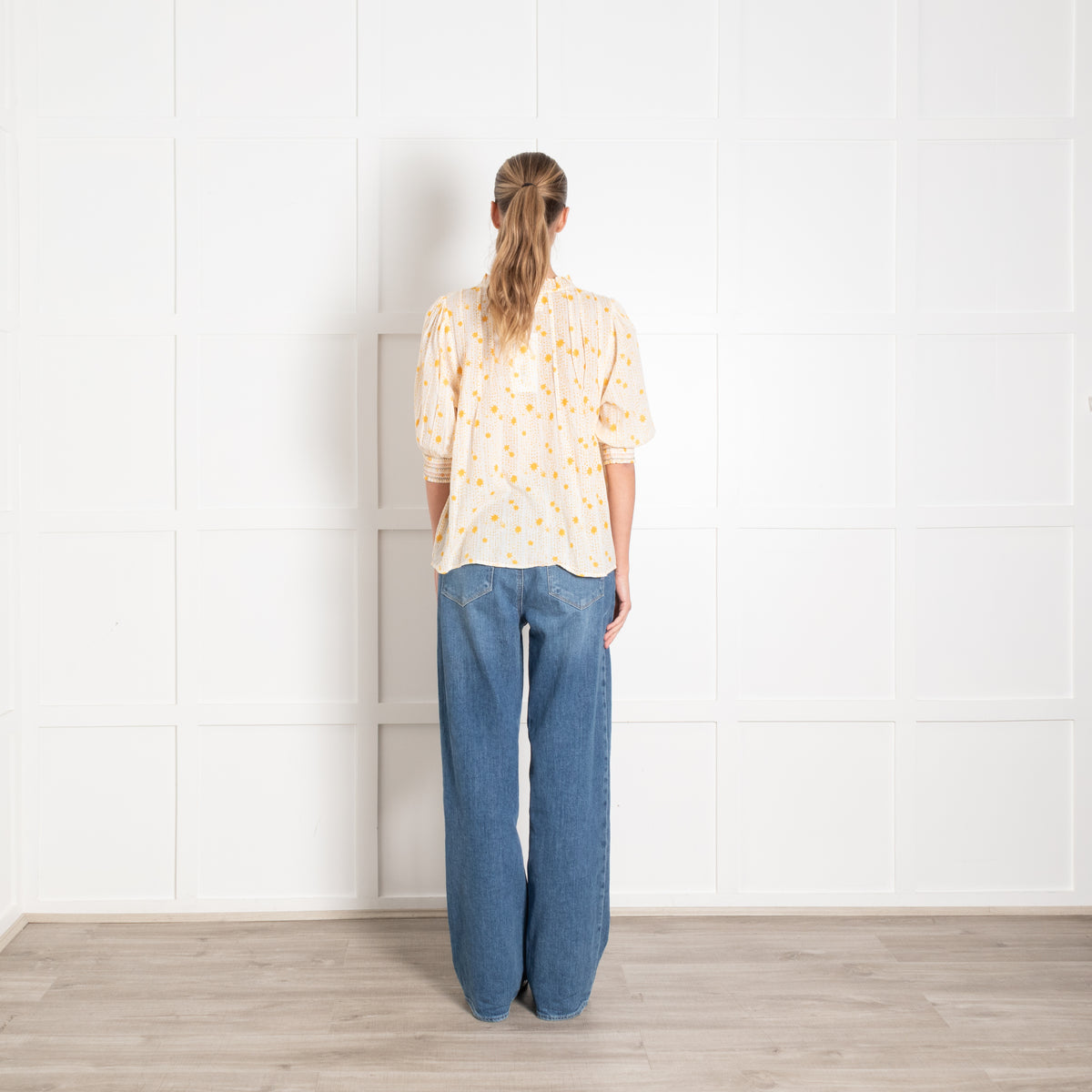 Bonte Yellow Star Print Cotton Blouse