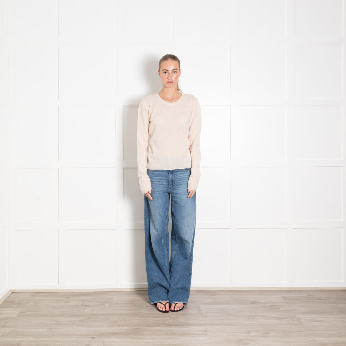 Colorush Beige Cashmere Crew Neck Jumper