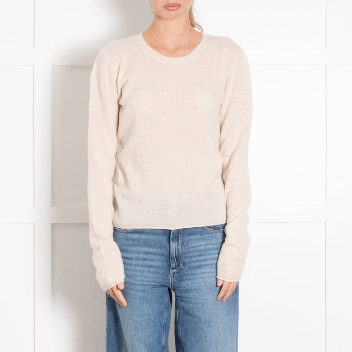 Colorush Beige Cashmere Crew Neck Jumper