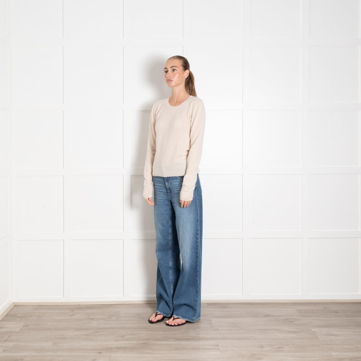 Colorush Beige Cashmere Crew Neck Jumper