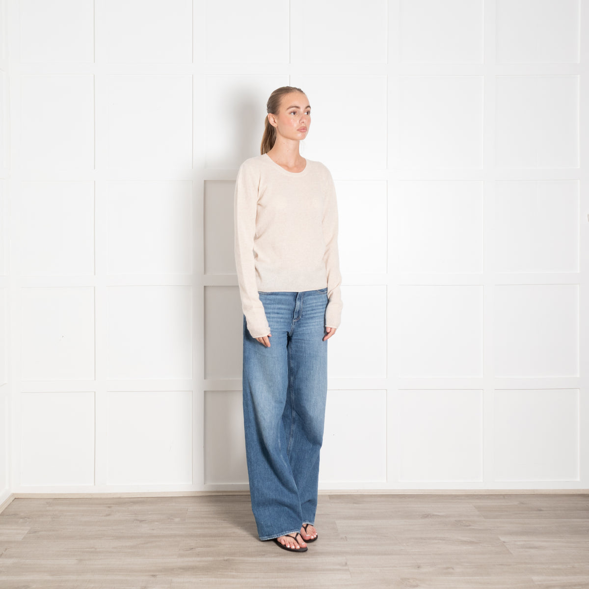 Colorush Beige Cashmere Crew Neck Jumper