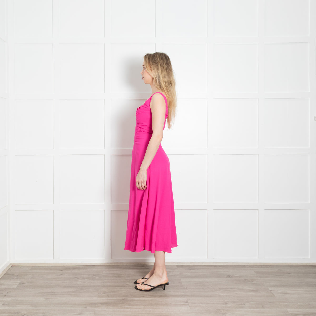 Emilia Wickstead Hot Pink Sleeveless Occasion Dress
