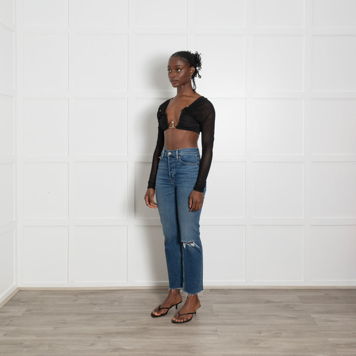 Christopher Esber Mesh Metalwork Crystal Top